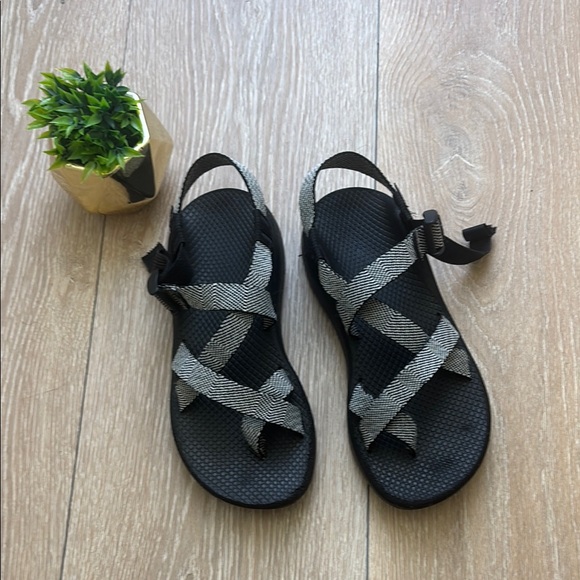 Chaco Women's Black and White Sandals - Picture 1 of 16